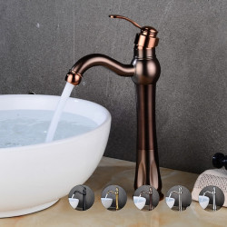 Robinet de lavabo de salle de bain classique électroplaqué à un trou pour robinets de bain